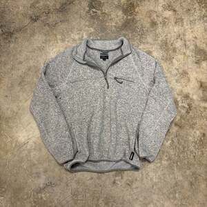Nordic J Crew Polartec 1/4 Zip Fleece Pullover, Heathered Grey - Size L